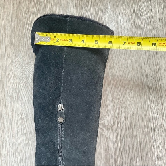 GEOX RESPIRA OVER THE KNEE TALL BLACK SUEDE BOOTS SIZE 9 - Picture 13 of 16